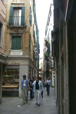 The narrow streets