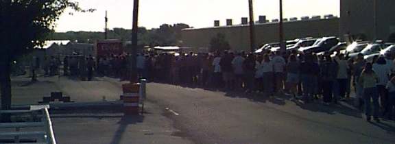 Crowd in line
