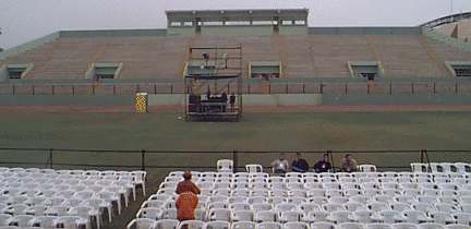 View of stadium setup
