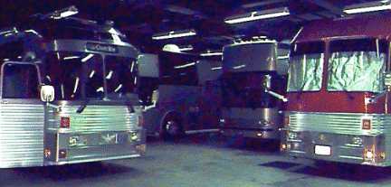 The bus fleet backstage